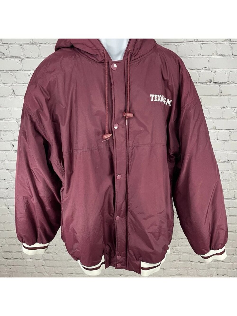 Champs Maroon Texas A&M Aggies Insulated Puffer Hooded Full Zipped Jacket XXL